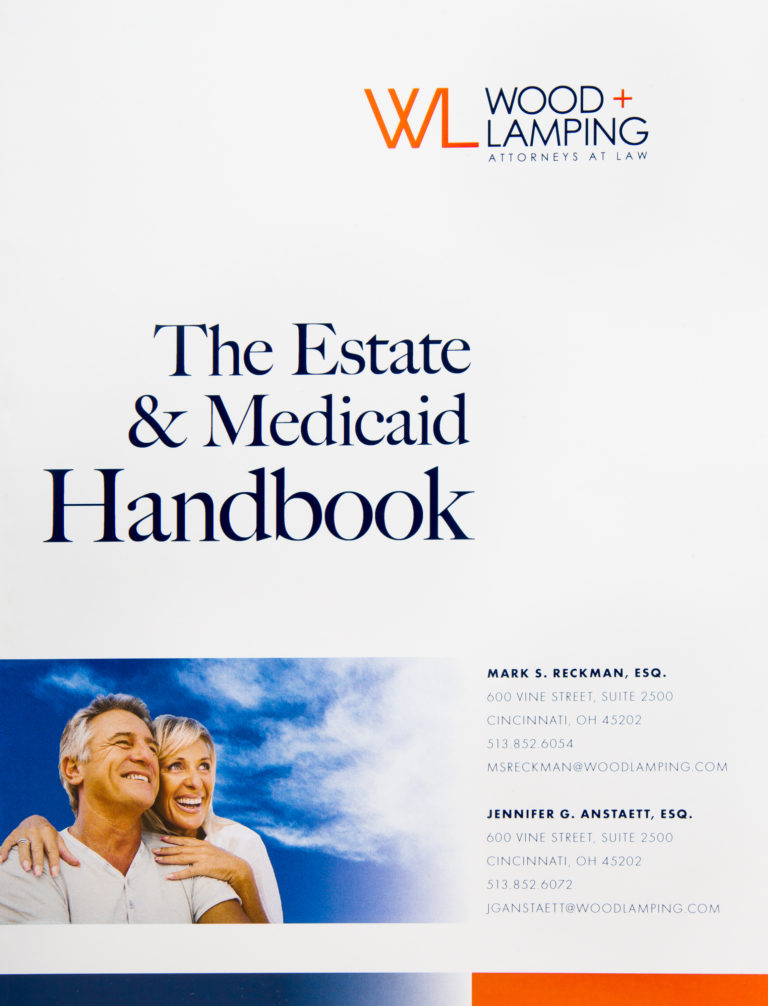 Cover of The Estate and Medicaid Handbook from Wood + Lamping Law Firm in Cincinnati
